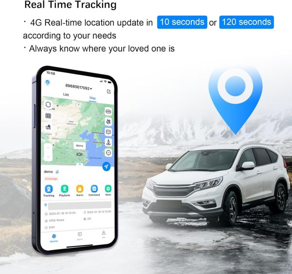 GPS Tracker for Vehicles,Real Time Mini GPS Tracker,Strong Magnetic,Waterproof and Anti-Lost,Best Hidden GPS Tracker Device for Car,Elderly,Kids and Pets,NO Subscription/No Monthly Fee - Image 5